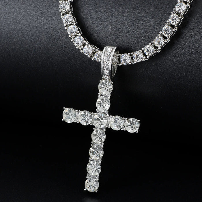 Iced OutnCross Pendent And Chain